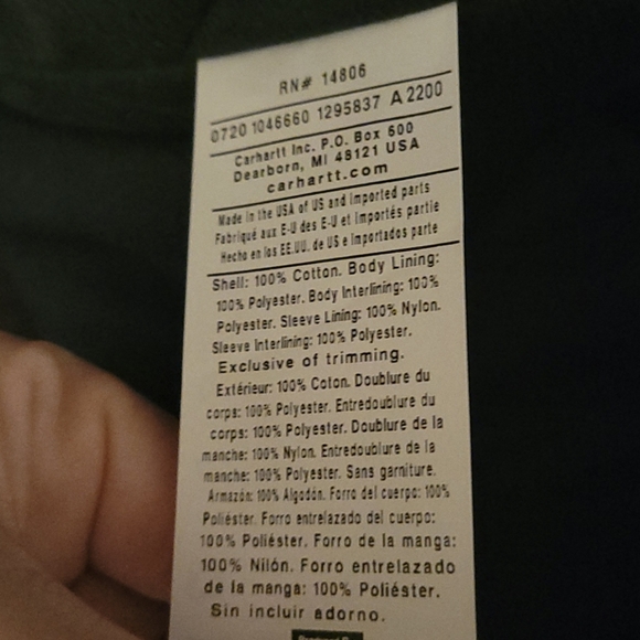 Carhartt Jacket with hood NWOT - Picture 11 of 16